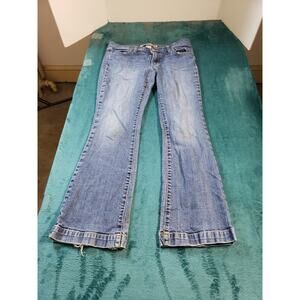Gap Jeans Sz 6 Long & Lean Womens Blue Stretch Pants Ladies Mid Rise Bootcut